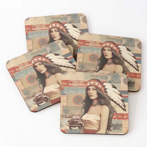 Item preview,  America Beauty Retro Vintage Patchwork Collage Pattern of Americana designed and sold by BrandonArtWorld.