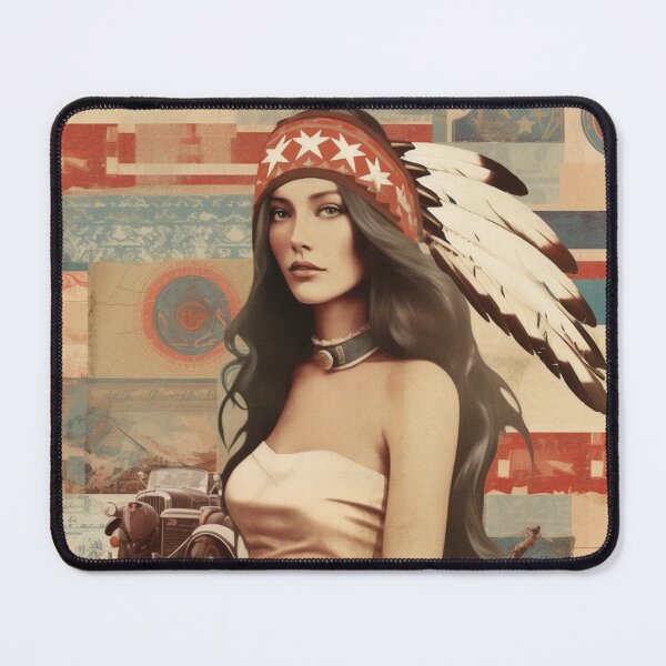 Item preview,  America Beauty Retro Vintage Patchwork Collage Pattern of Americana designed and sold by BrandonArtWorld.