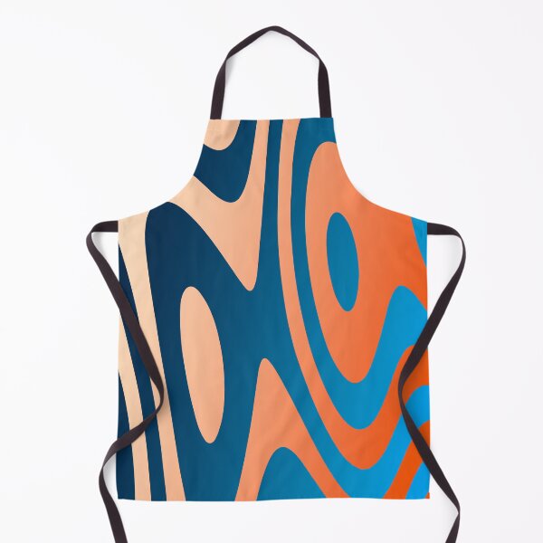 Item preview, Funky Orange Blue Gradient Abstract Swirl Design designed and sold by patternsoup.