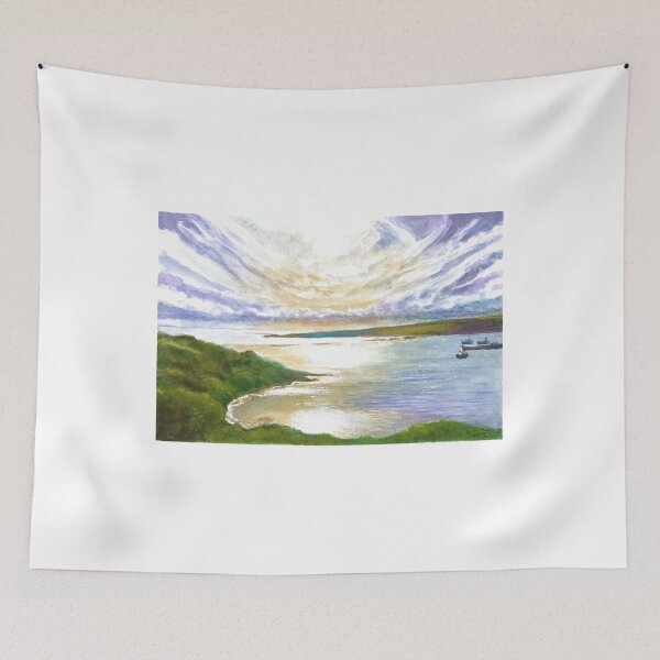 Item preview, Sunset Clouds over Currie Harbour, King Island designed and sold by Dai Wynn Fine Art.
