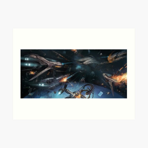 Juventures - Bataille spatiale Impression artistique