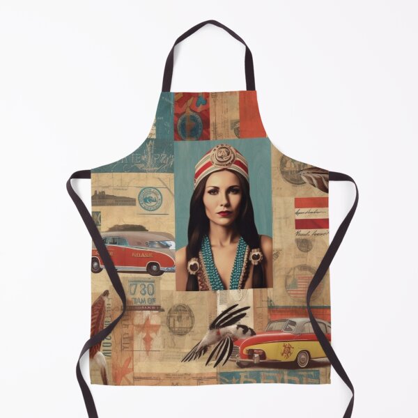 Item preview, America Beauty Retro Vintage Patchwork Collage Pattern of Americana designed and sold by BrandonArtWorld.