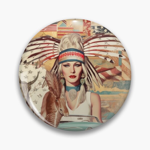 Item preview,  America Beauty Retro Vintage Patchwork Collage Pattern of Americana designed and sold by BrandonArtWorld.