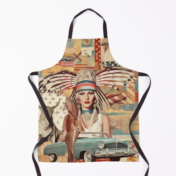 Item preview, America Beauty Retro Vintage Patchwork Collage Pattern of Americana designed and sold by BrandonArtWorld.