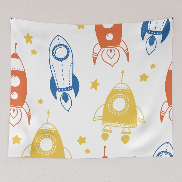 Item preview, Space Ship Kids Patterns designed and sold by Tofun.