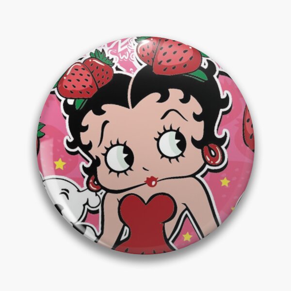 Item preview, strawberry betty boop poster, Betty Boop Sassy, Betty Boop Throw Blanket, Betty Boop Doodles designed and sold by retro-vectors.