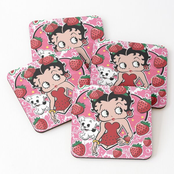 Item preview, strawberry betty boop poster, Betty Boop Sassy, Betty Boop Throw Blanket, Betty Boop Doodles designed and sold by retro-vectors.