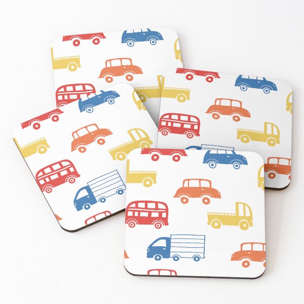 Aperçu de l'œuvre Voitures Bus Camions Enfants Patterns créée et vendue par Tofun.