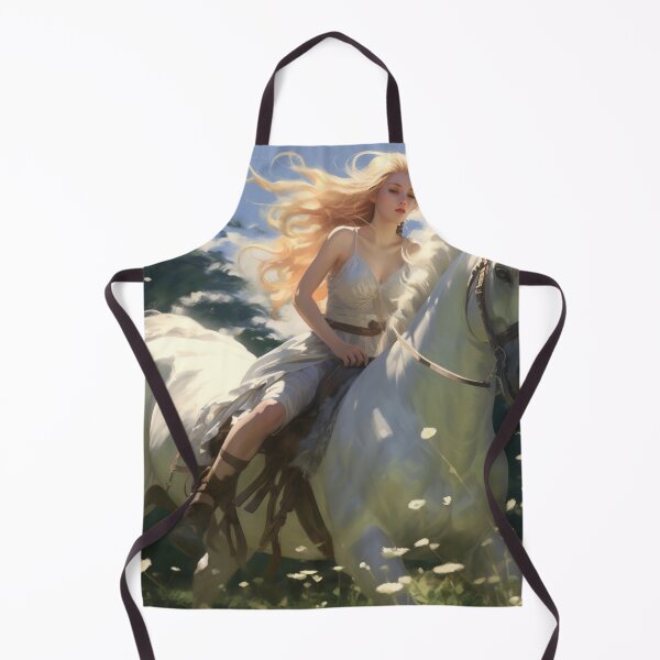 Item preview, Whispers of Freedom: Her Windswept Mane on a White Stallion designed and sold by oanaunciuleanu.