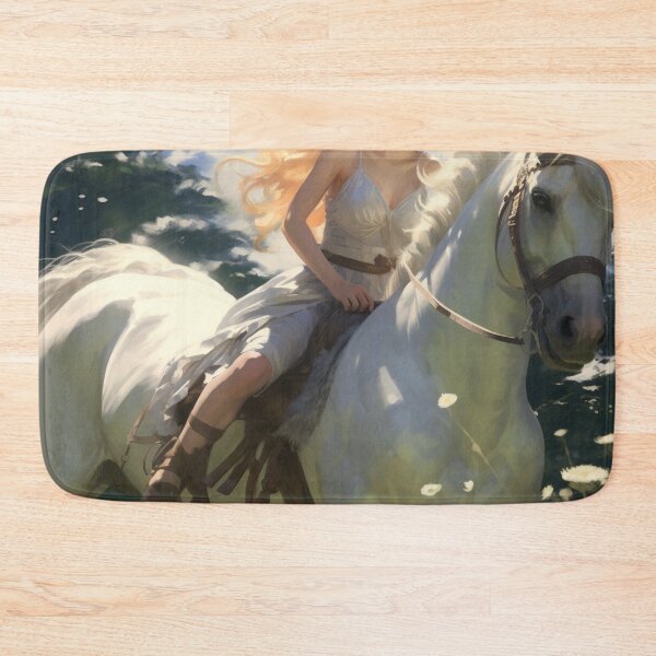 Item preview, Whispers of Freedom: Her Windswept Mane on a White Stallion designed and sold by oanaunciuleanu.