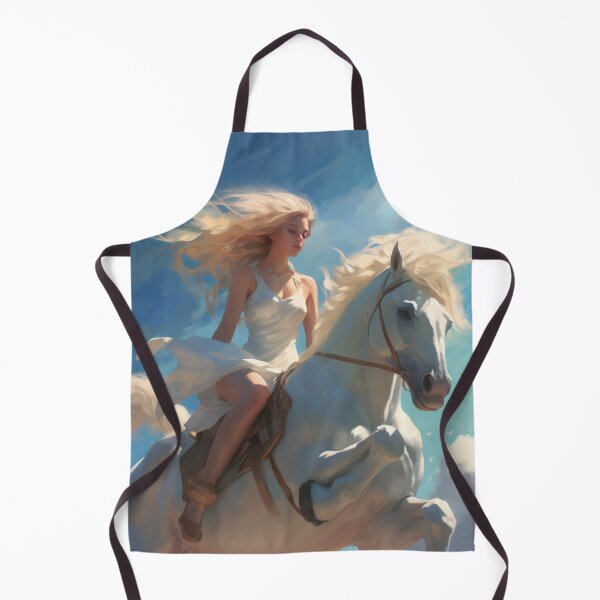 Item preview, Whispers of Freedom: Her Windswept Mane on a White Stallion designed and sold by oanaunciuleanu.