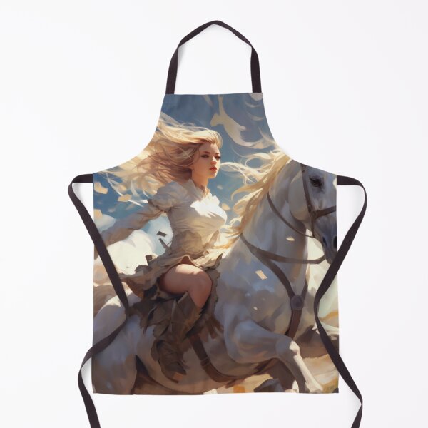 Item preview, Whispers of Freedom: Her Windswept Mane on a White Stallion designed and sold by oanaunciuleanu.