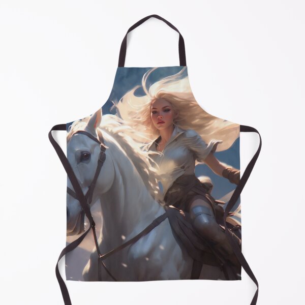 Item preview, Whispers of Freedom: Her Windswept Mane on a White Stallion designed and sold by oanaunciuleanu.