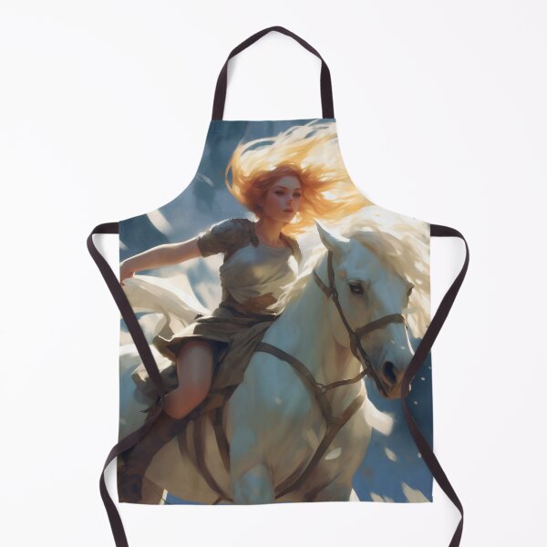 Item preview, Whispers of Freedom: Her Windswept Mane on a White Stallion designed and sold by oanaunciuleanu.