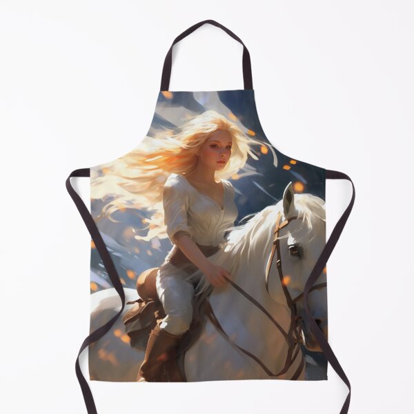 Item preview, Whispers of Freedom: Her Windswept Mane on a White Stallion designed and sold by oanaunciuleanu.