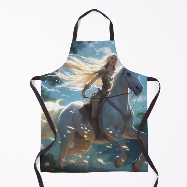 Item preview, Whispers of Freedom: Her Windswept Mane on a White Stallion designed and sold by oanaunciuleanu.