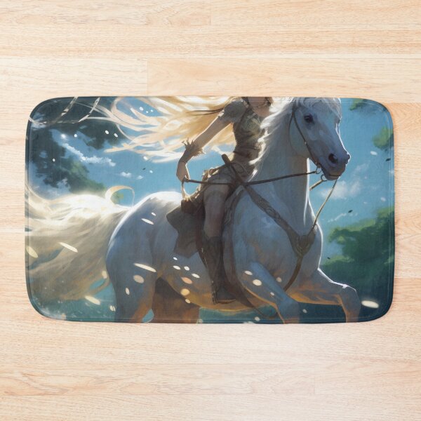 Item preview, Whispers of Freedom: Her Windswept Mane on a White Stallion designed and sold by oanaunciuleanu.
