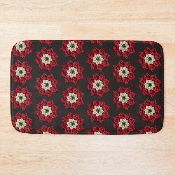 Item preview, Crochet flowers red floral  designed and sold by Sasidenidesign.