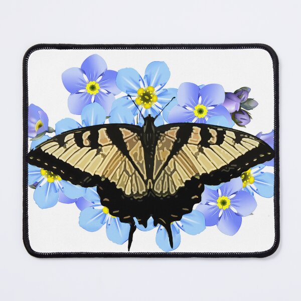 Item preview, Swallowtail Butterfly On Blue Flowers designed and sold by Heathermarie321.