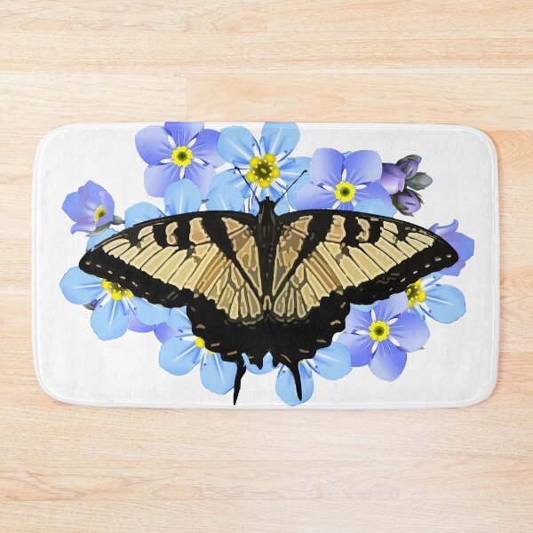 Item preview, Swallowtail Butterfly On Blue Flowers designed and sold by Heathermarie321.