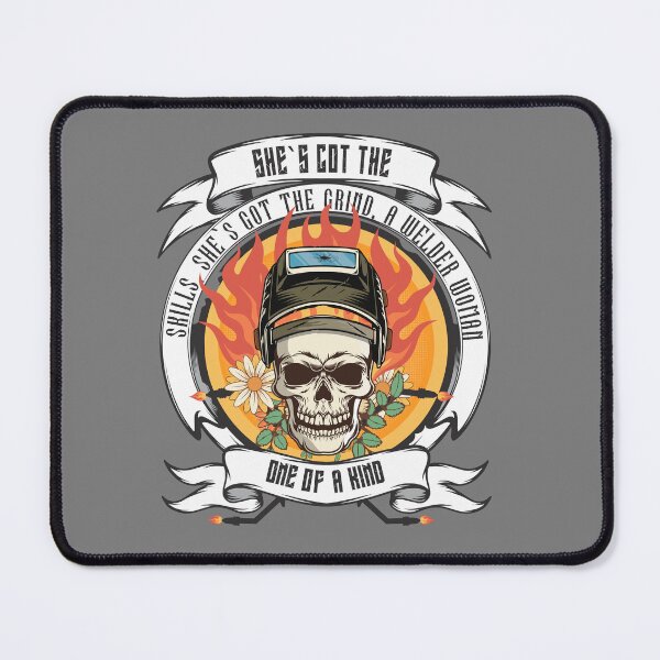 Item preview, Shes got the skills shes got the grind a welder woman one of a kind designed and sold by HomeCoquette.