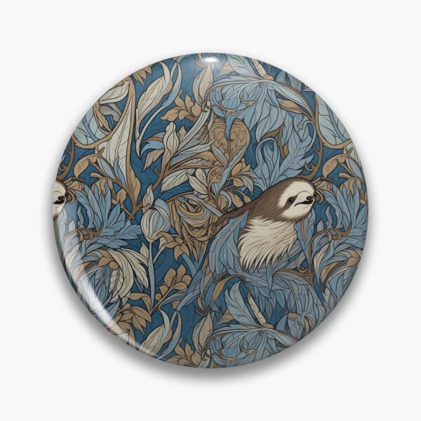 Item preview, Cute Sloth in the Jungle happy Sloth Nouveau pattern designed and sold by Viking-Samurai.