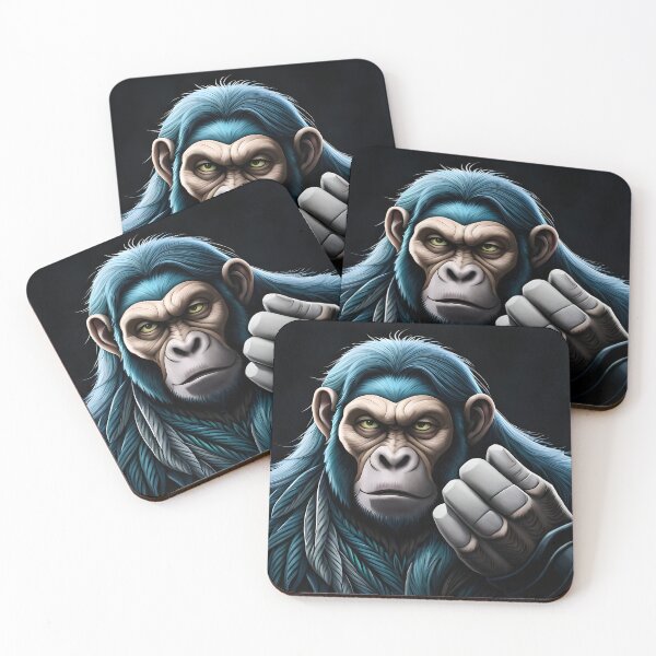 Item preview, CYAN FUR Monkey designed and sold by Evolved Ape.