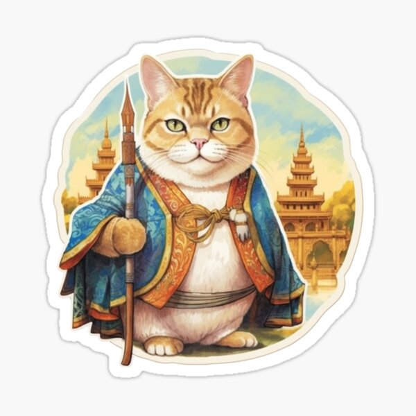 Item preview, Travel Cat Journey -In Thailand- Cute Funny Cool Kitten designed and sold by Busy Cats.