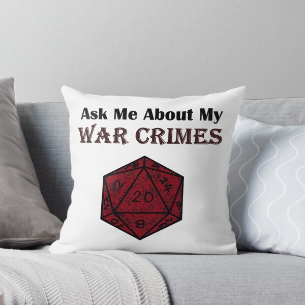 Item preview, Ask me About My War Crimes D20 designed and sold by Bits and Bobs.