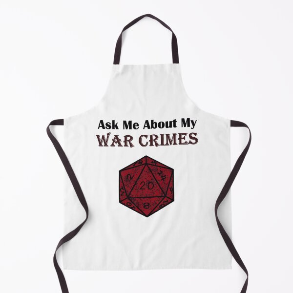 Item preview, Ask me About My War Crimes D20 designed and sold by Bits and Bobs.