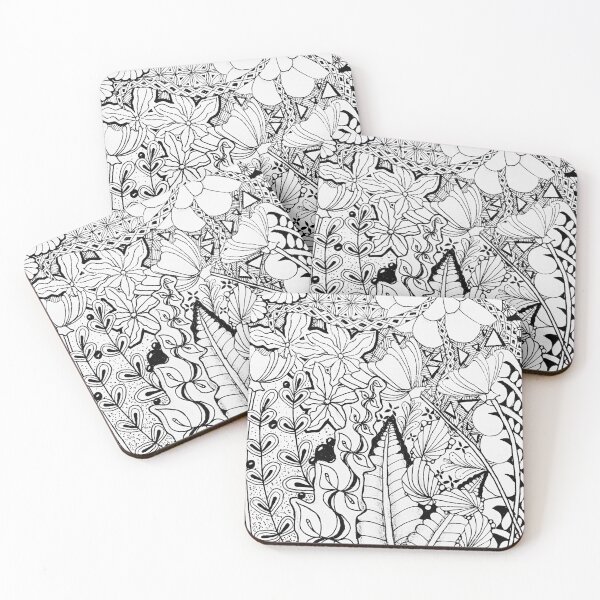 Item preview,  Free Hand Zentangle Art with Botanical Pattern design - Craffee Lane - Hong Kong Artist designed and sold by 852Design.