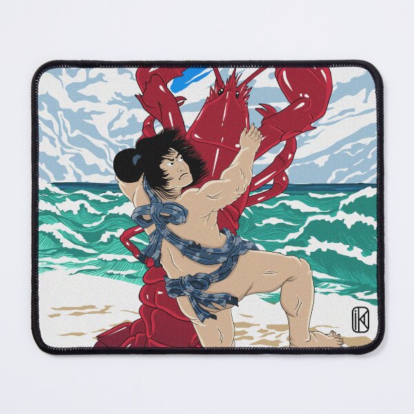 Item preview, A samurai capturing a lobster (Ukiyoe) designed and sold by KaishoDesign.