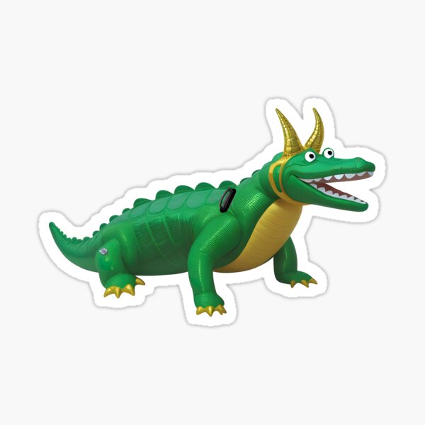 Artikel-Vorschau von Loky Aligator aufblasbares Poolspielzeug, designt und verkauft von Beyond-Stickers.