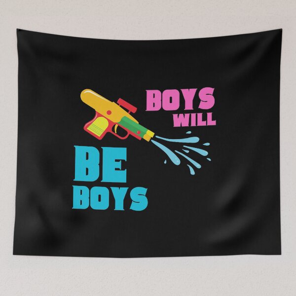 Item preview, Boys will be Boys Water Pistol Fight designed and sold by mkzmerch.