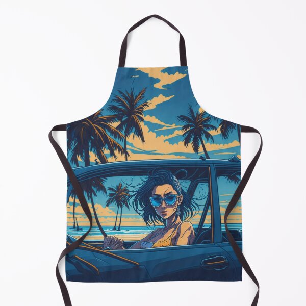 Item preview, Coastal Vibes: Stunning Girl with Sunglasses and Beach Scene Illustration designed and sold by RedArtG09.