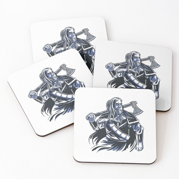 Item preview, Viking warrior goes into battle with ax designed and sold by JanooFactory.