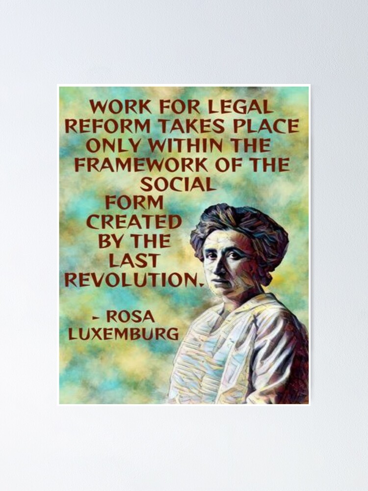 Radical Feminist Quote Rosa Luxemburg Work For Legal Reform Takes Place  Only Within The Framework Of The Social Form Created By The Last