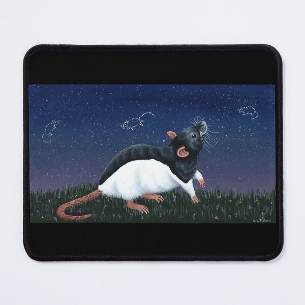 Item preview, Black Hooded Rat Star Gazing designed and sold by WolfySilver.