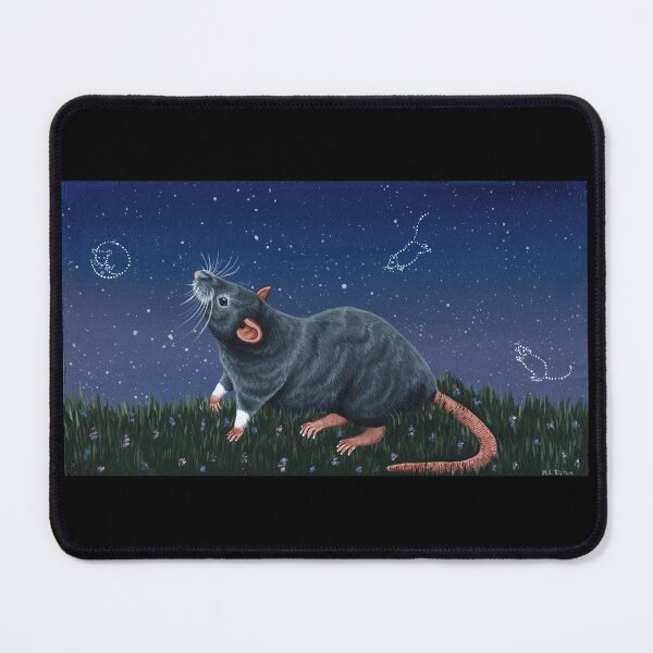 Item preview, Grey Berkshire Rat Star Gazing designed and sold by WolfySilver.