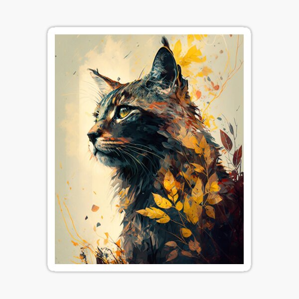Fantasy Cat Beautiful Sticker