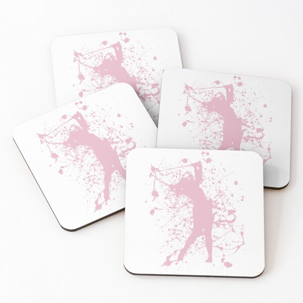Item preview, Pink Paint Splatter Golfer designed and sold by ChiweenieHobbit.