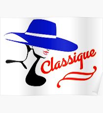 Hat Fashion Silhouette Classique Poster