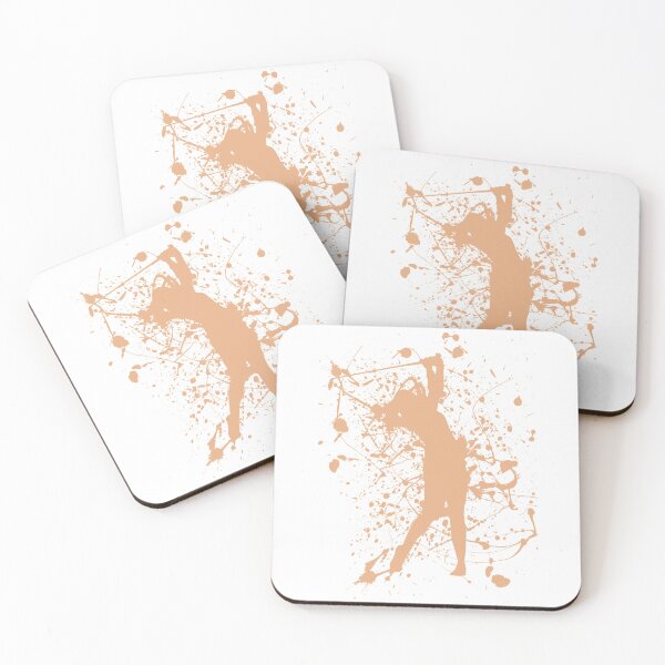 Item preview, Peach Paint Splatter Golfer designed and sold by ChiweenieHobbit.