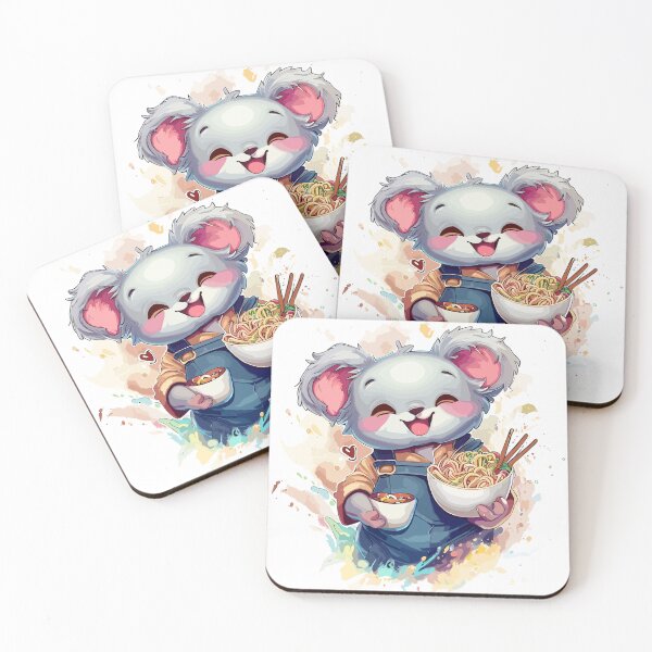 Item preview, Cute Aussie Koala Eating Ramen Noodles designed and sold by Takin-Thepiss.