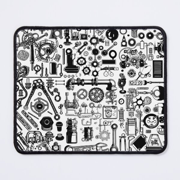 Item preview, Knolling AI generated steampunk tech tools designed and sold by Promptified.