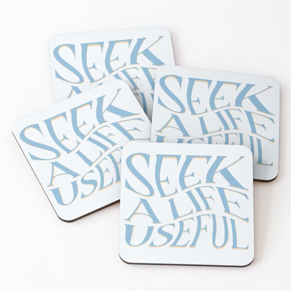 Item preview, Seek A Life Useful Wavy Blue and Amber designed and sold by ECmadeit.