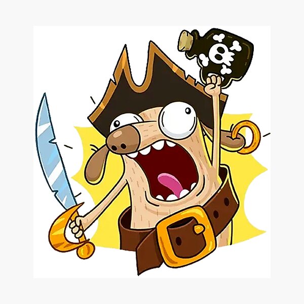 Cartoon Pirate,Cartoon,Pirate,Pirate Cartoon Photographic Print