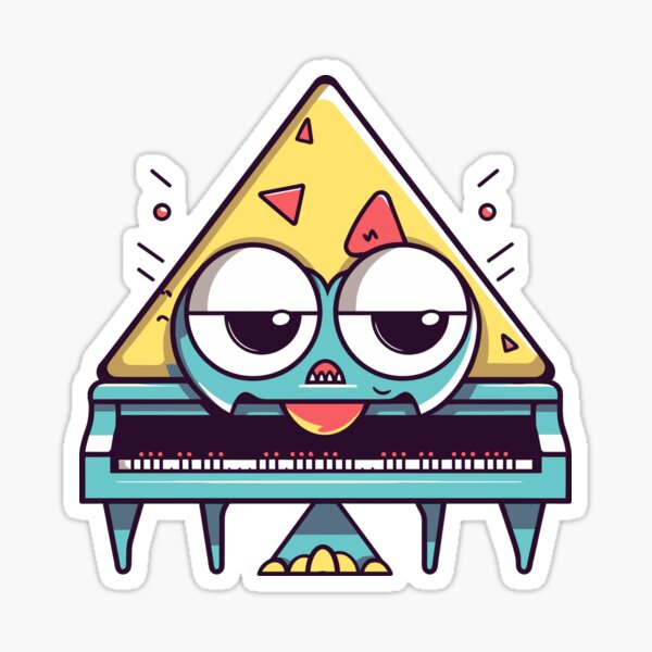 Cute Yellow Piano Sticker