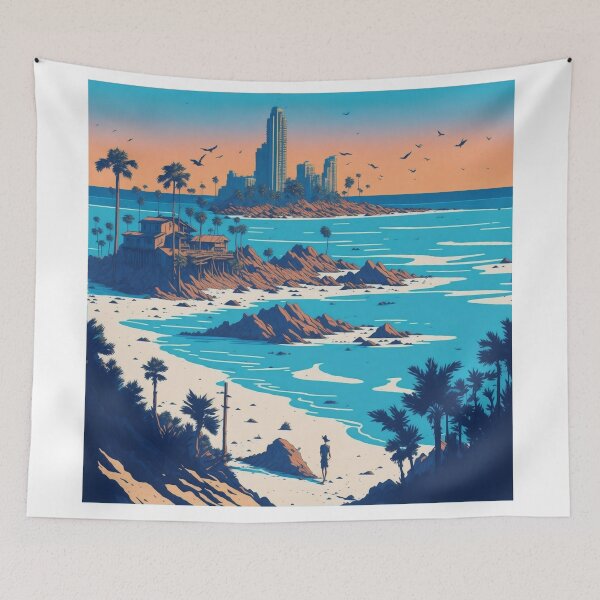 Item preview, Hand-Drawn Charm: Gulf Shores Alabama Landscape designed and sold by RedArtG09.