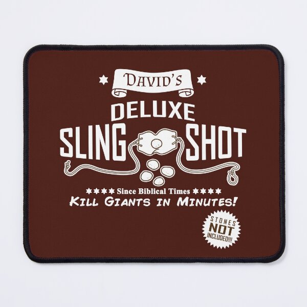 Item preview, Funny Biblical David And Goliath Religious Story Christianity Slingshot Weapon Vintage Poster designed and sold by BoggsNicolasArt.